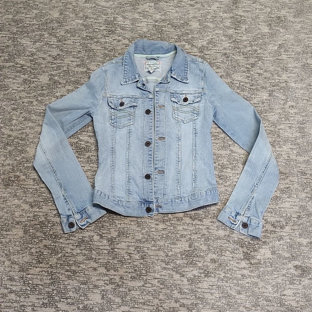 Abercrombie girls denim jean jacket - Picture 5 of 10